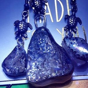 Sterling Silver Honu with Vintage Abalone Set